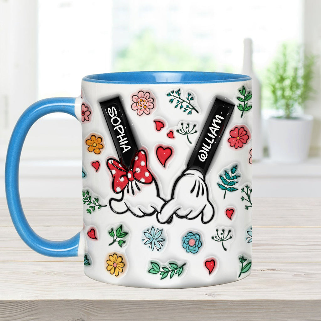 Personalized You & Me Accent Mug Custom Names Gift for Couple Accent Mug GradoCreations
