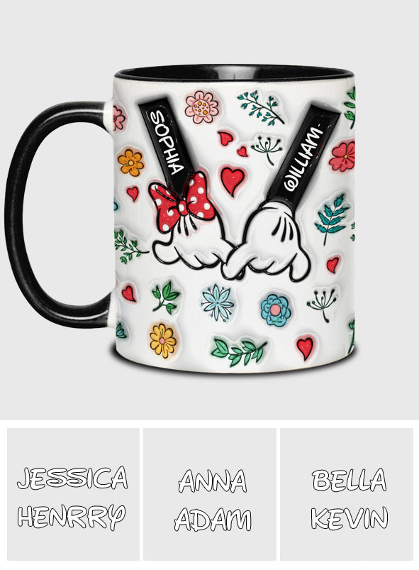 Personalized You & Me Accent Mug Custom Names Gift for Couple Accent Mug GradoCreations