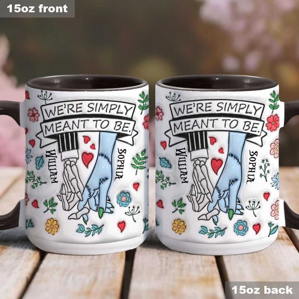 Personalized Accent Mug Customized Couple Gift Meant to Be Accent Mug GradoCreations