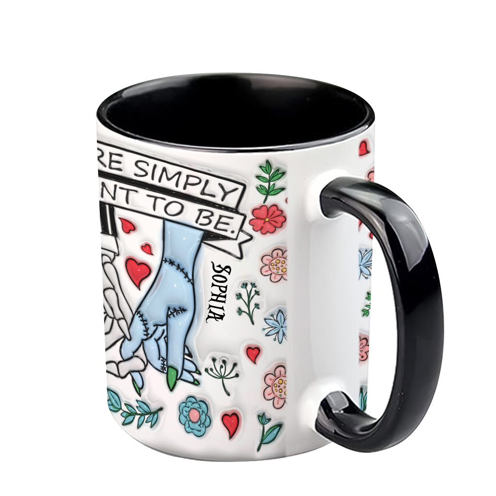 Personalized Accent Mug Customized Couple Gift Meant to Be Accent Mug GradoCreations