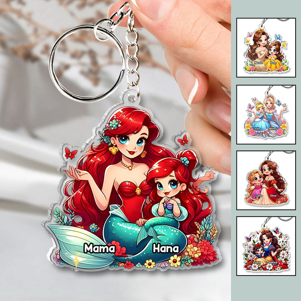 Personalized Mom & Daughter Keychain Custom Name Gift for Mother's Day Keychain GradoCreations