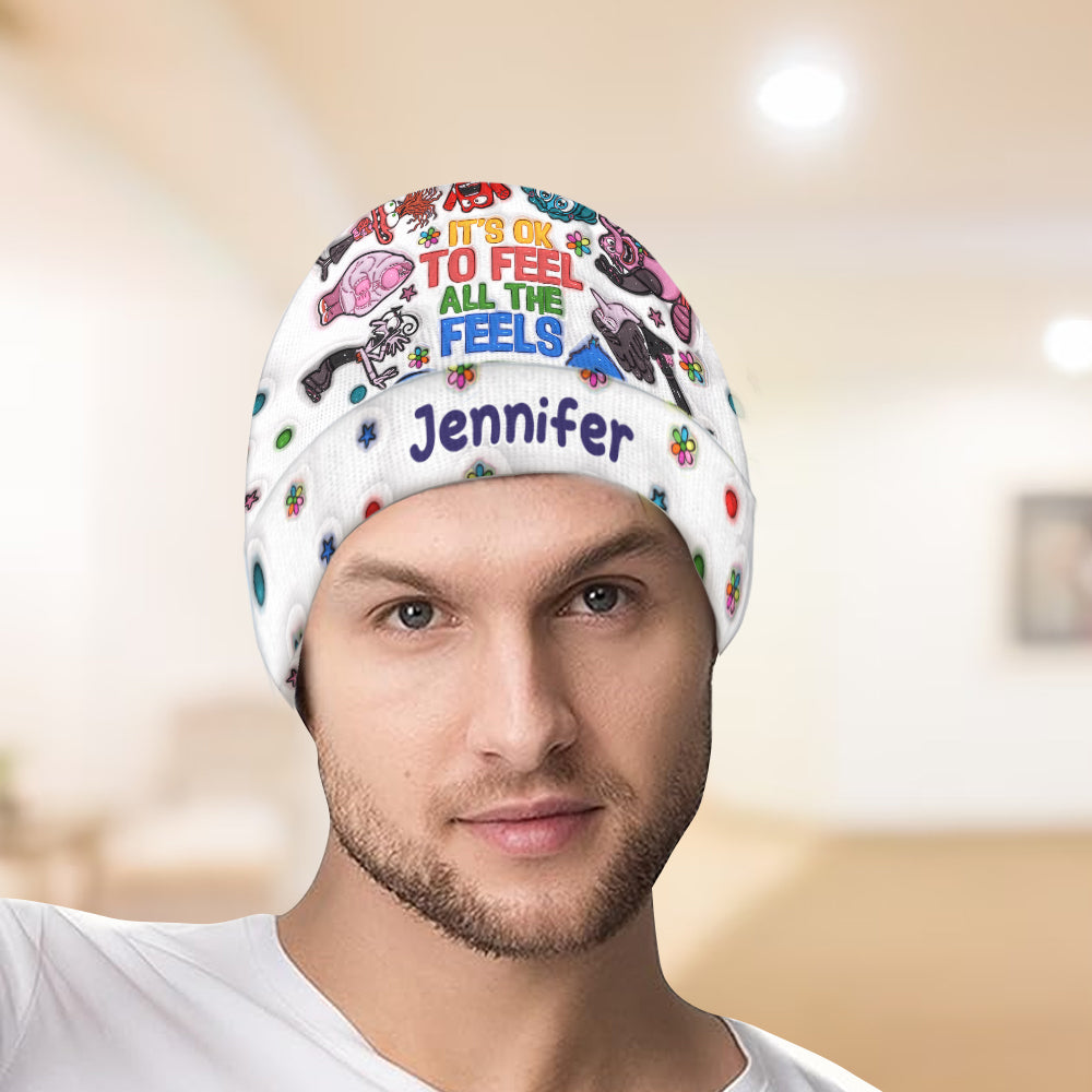 Personalized Beanie Hat Custom Name Gift for Kids & Teens Beanie Hat GradoCreations