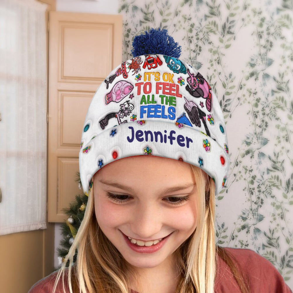 Personalized Beanie Hat Custom Name Gift for Kids & Teens Beanie Hat GradoCreations