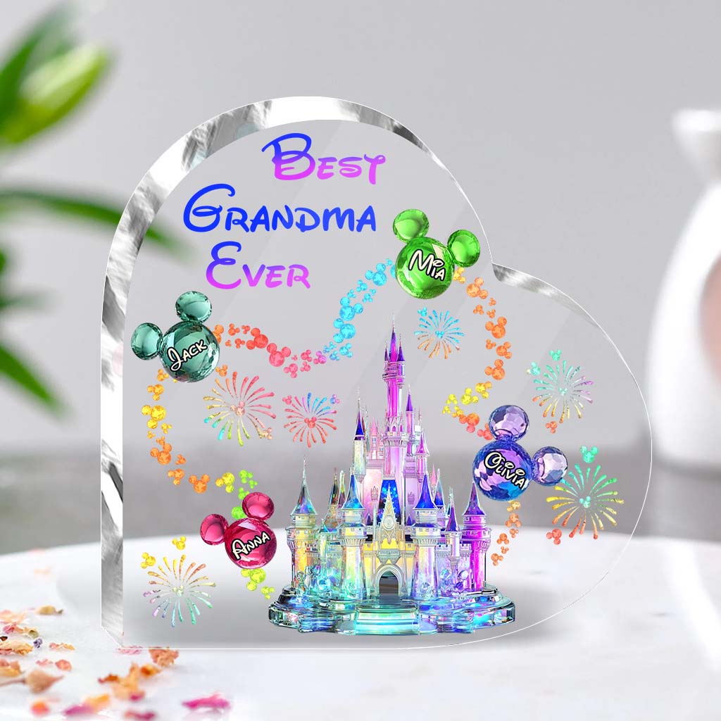 Personalized Acrylic Plaque Custom Shaped Best Grandma Gift Custom Shaped Acrylic Plaque GradoCreations