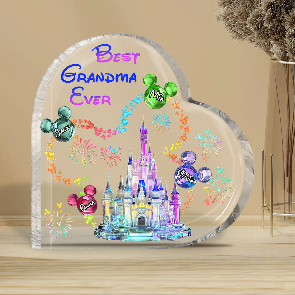 Personalized Acrylic Plaque Custom Shaped Best Grandma Gift Custom Shaped Acrylic Plaque GradoCreations