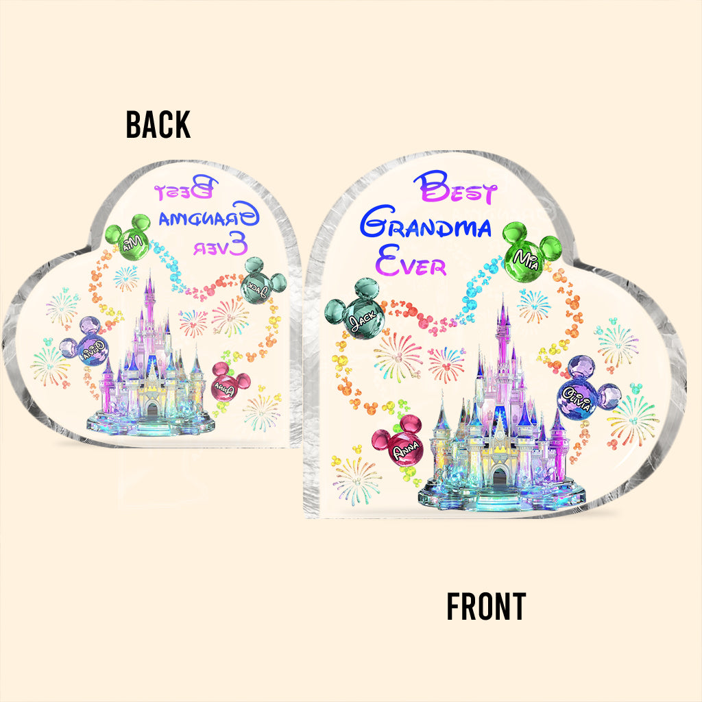 Personalized Acrylic Plaque Custom Shaped Best Grandma Gift Custom Shaped Acrylic Plaque GradoCreations