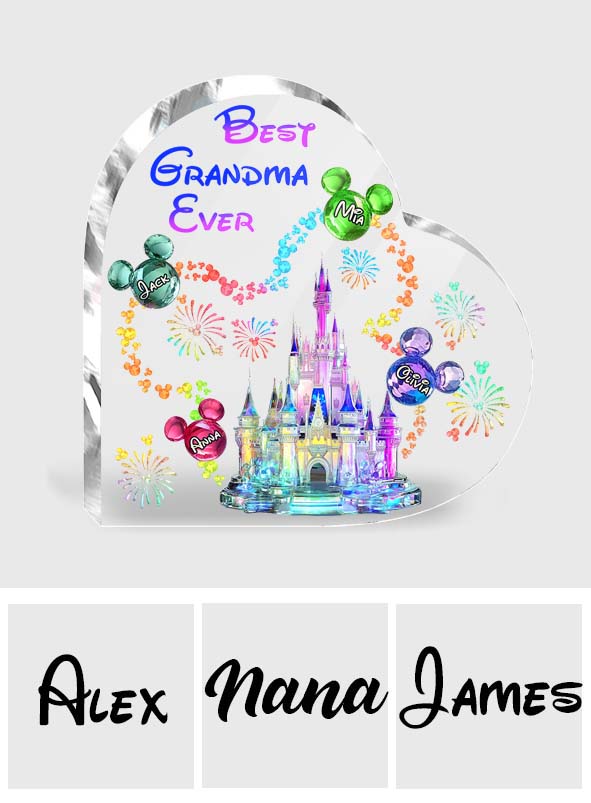 Personalized Acrylic Plaque Custom Shaped Best Grandma Gift Custom Shaped Acrylic Plaque GradoCreations