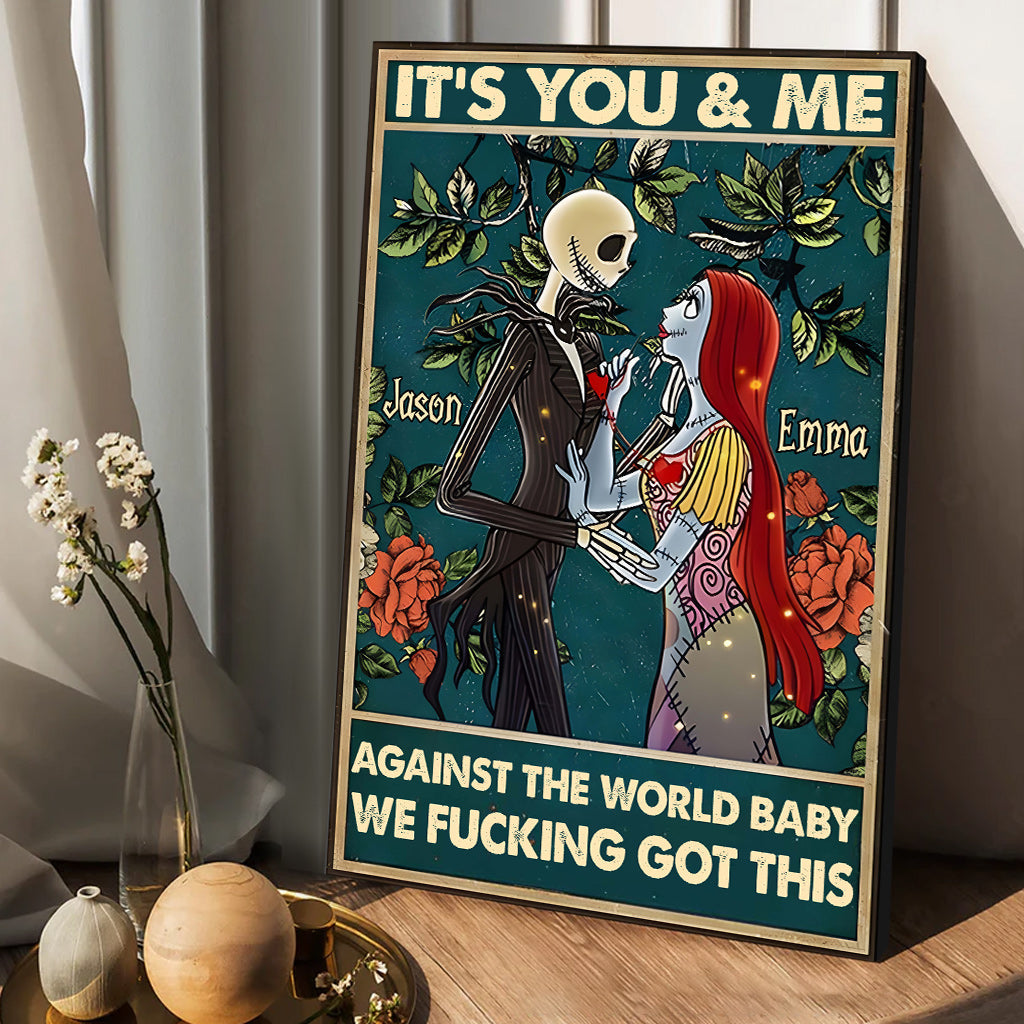 Personalized Nightmare Canvas Print Custom Name Gift for Couples Canvas And Poster GradoCreations