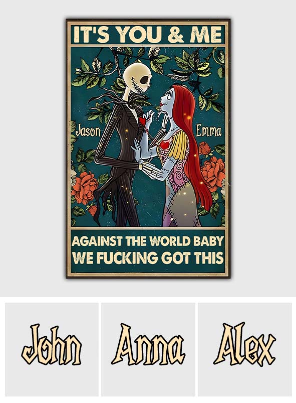 Personalized Nightmare Canvas Print Custom Name Gift for Couples Canvas And Poster GradoCreations