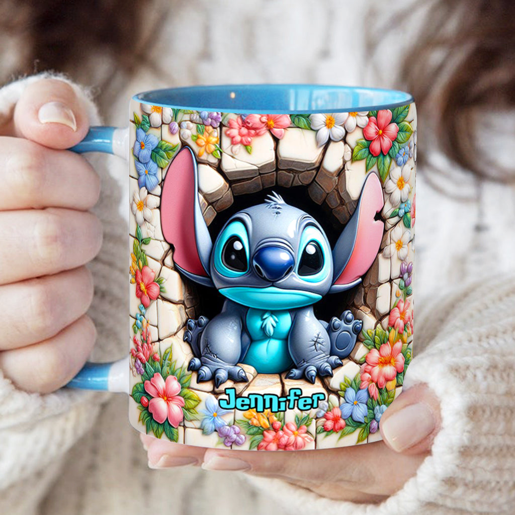 Personalized Ohana Accent Mug with Custom Name Gift Idea Accent Mug GradoCreations