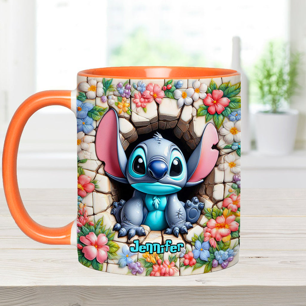 Personalized Ohana Accent Mug with Custom Name Gift Idea Accent Mug GradoCreations