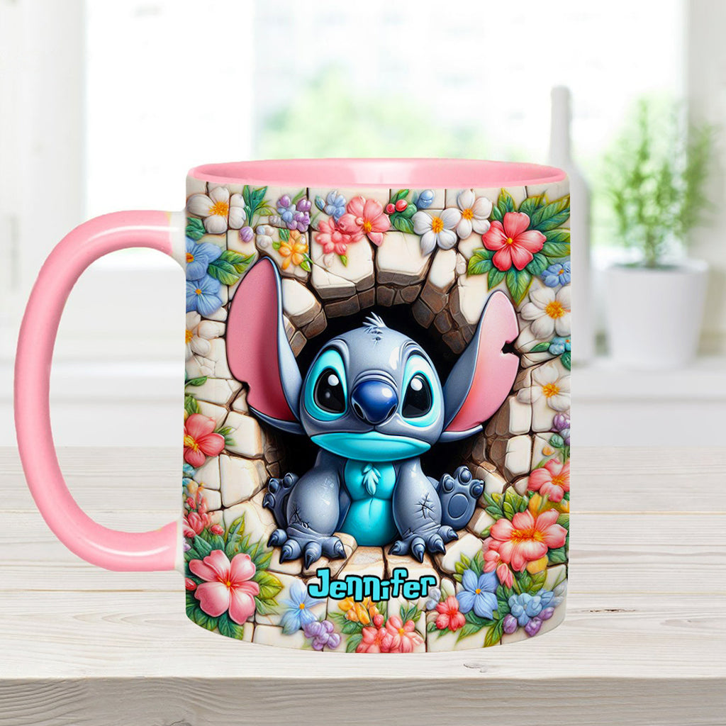 Personalized Ohana Accent Mug with Custom Name Gift Idea Accent Mug GradoCreations