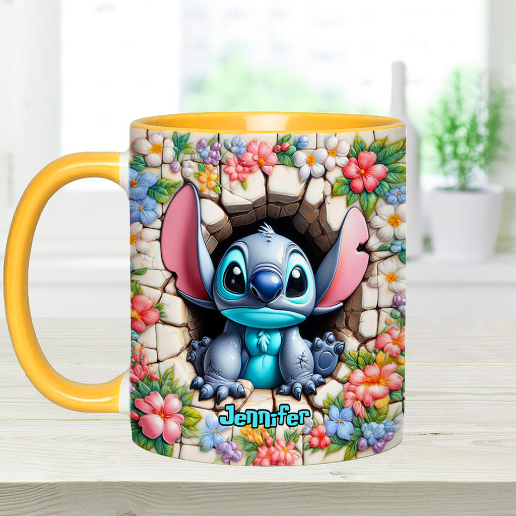 Personalized Ohana Accent Mug with Custom Name Gift Idea Accent Mug GradoCreations