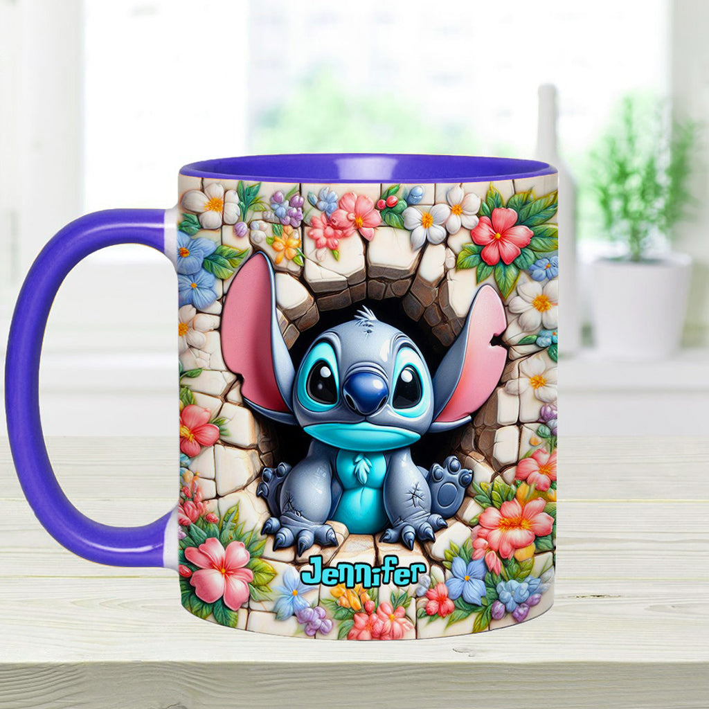 Personalized Ohana Accent Mug with Custom Name Gift Idea Accent Mug GradoCreations