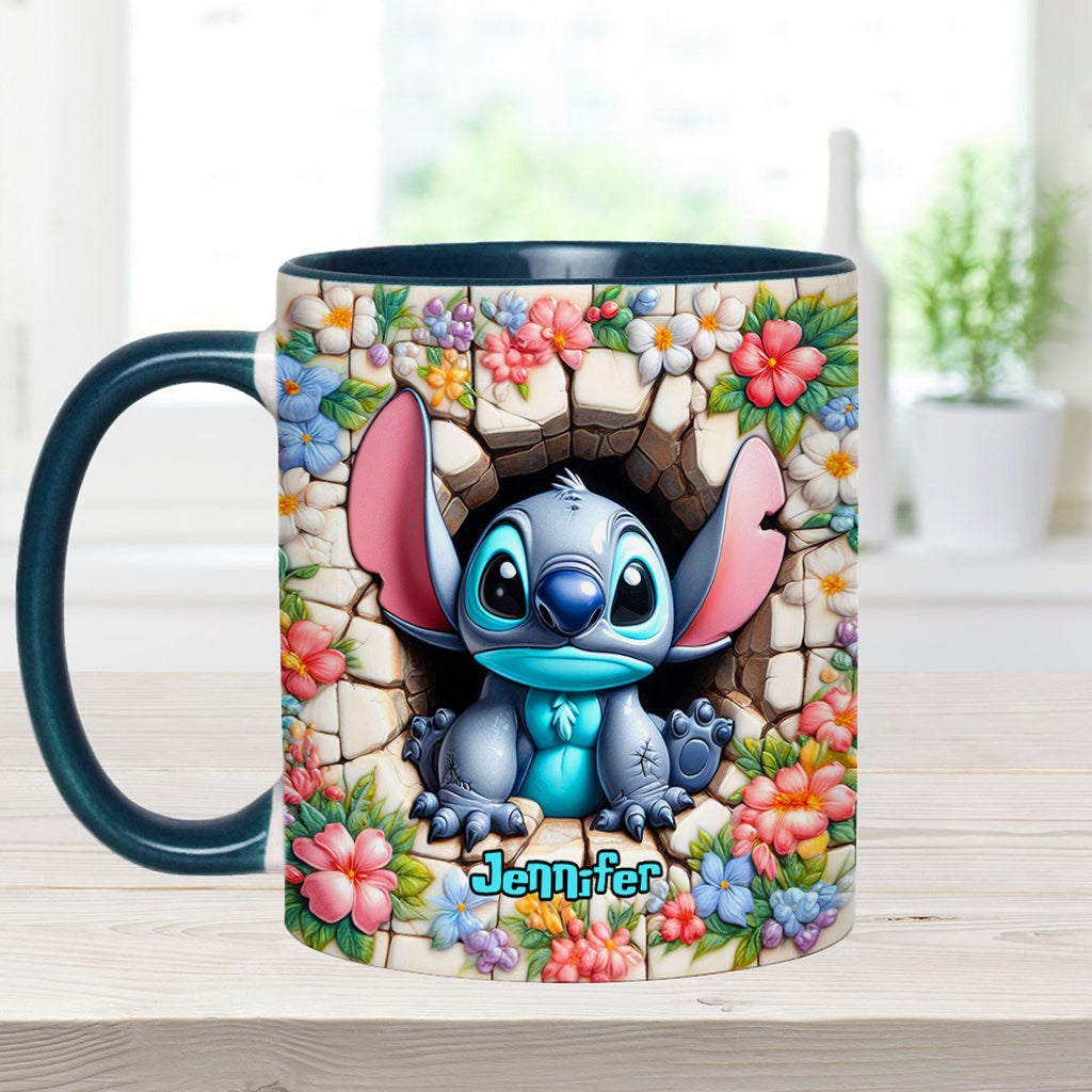 Personalized Ohana Accent Mug with Custom Name Gift Idea Accent Mug GradoCreations