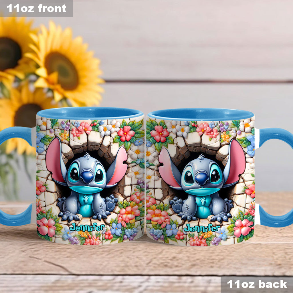 Personalized Ohana Accent Mug with Custom Name Gift Idea Accent Mug GradoCreations