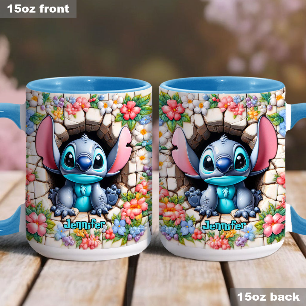 Personalized Ohana Accent Mug with Custom Name Gift Idea Accent Mug GradoCreations