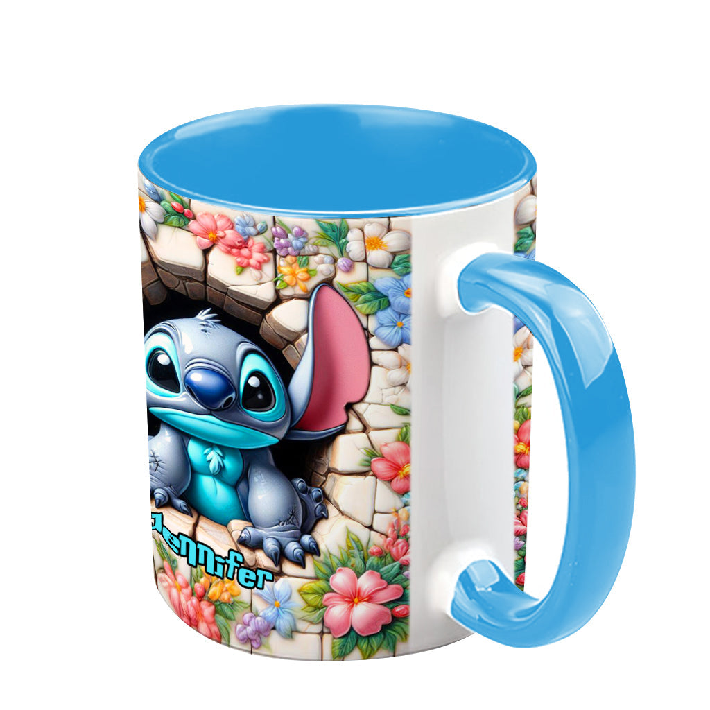Personalized Ohana Accent Mug with Custom Name Gift Idea Accent Mug GradoCreations