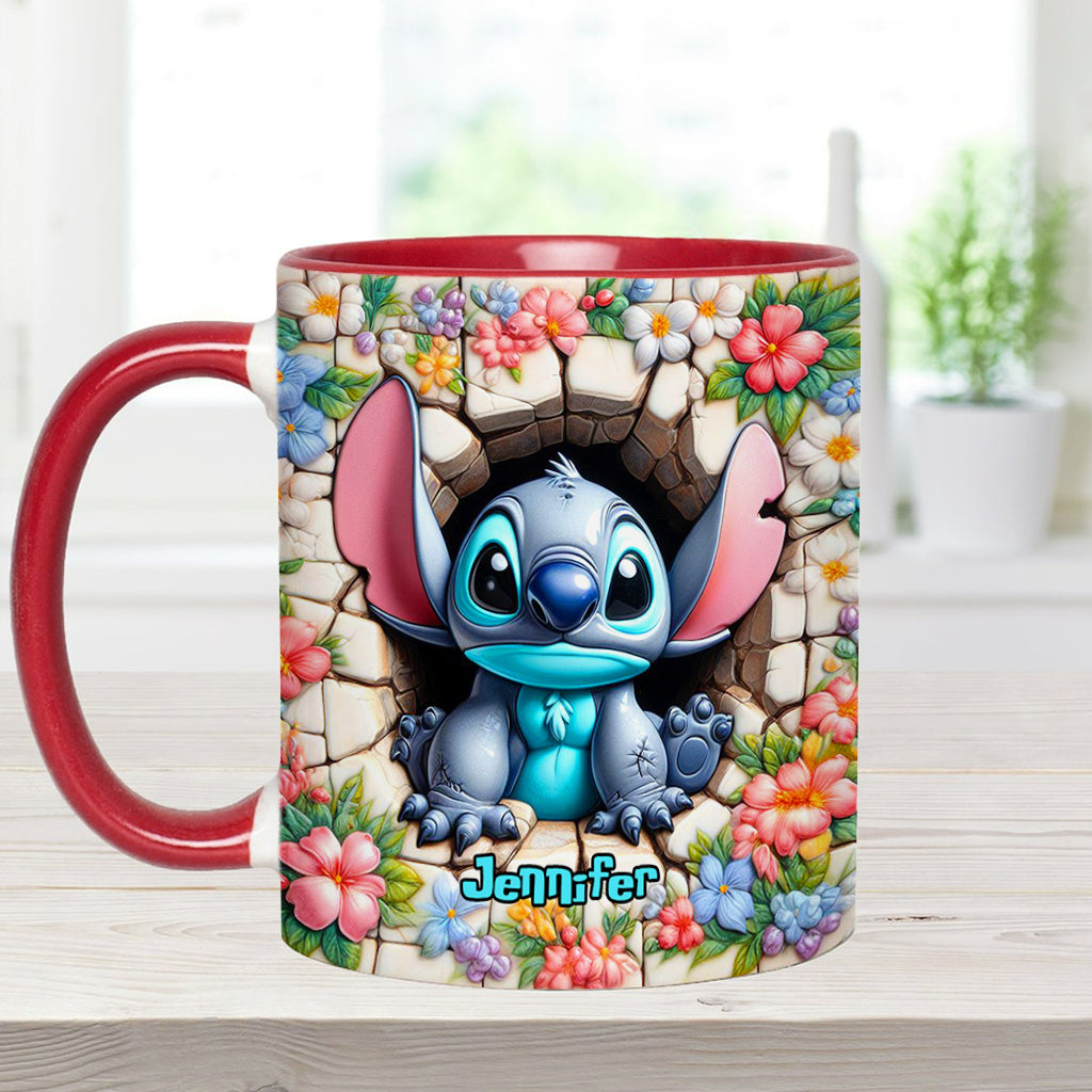Personalized Ohana Accent Mug with Custom Name Gift Idea Accent Mug GradoCreations