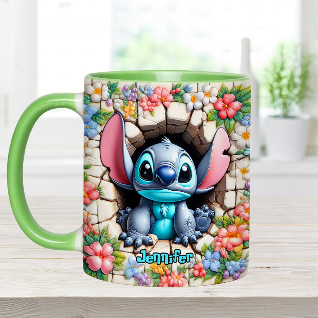 Personalized Ohana Accent Mug with Custom Name Gift Idea Accent Mug GradoCreations