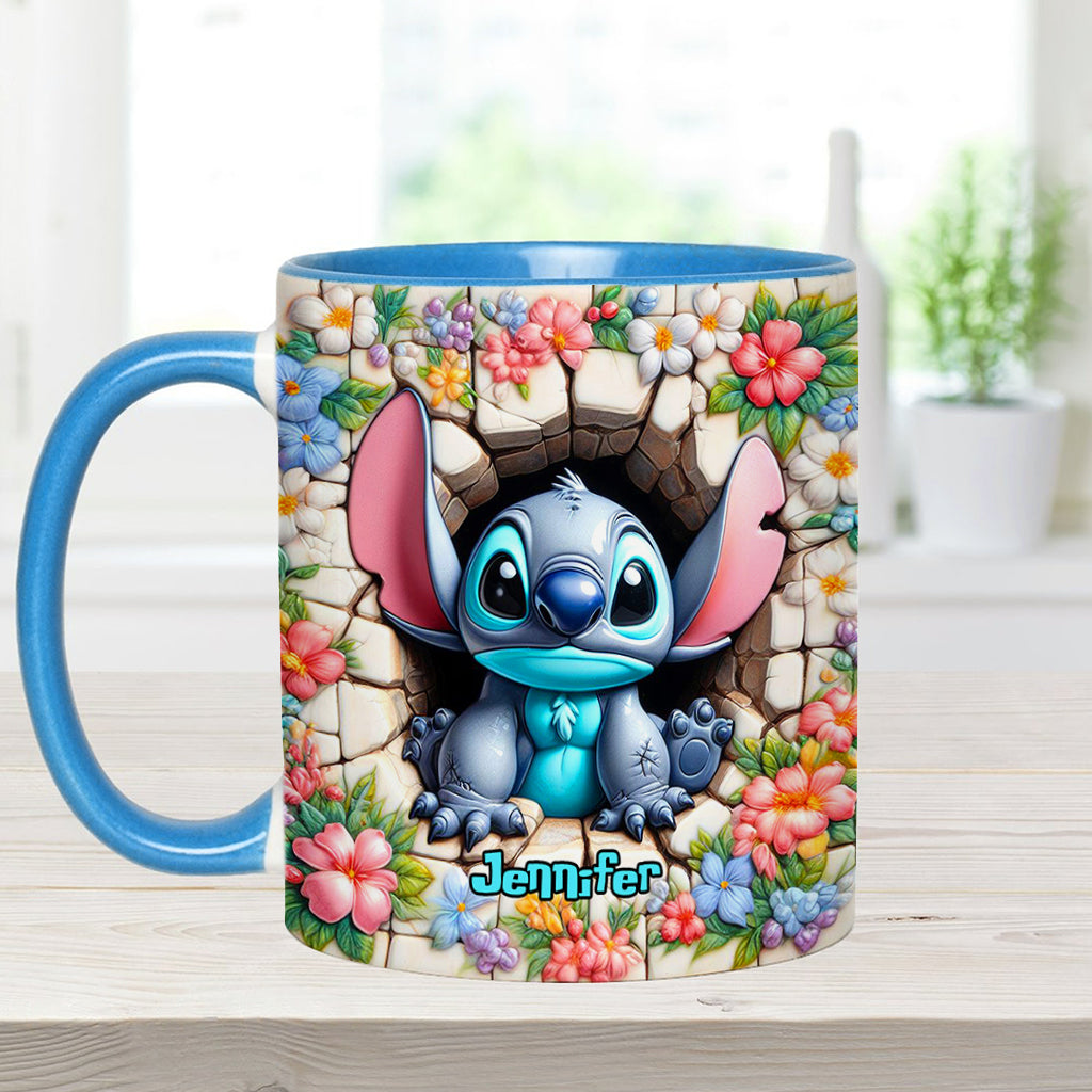 Personalized Ohana Accent Mug with Custom Name Gift Idea Accent Mug GradoCreations
