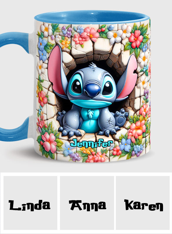 Personalized Ohana Accent Mug with Custom Name Gift Idea Accent Mug GradoCreations