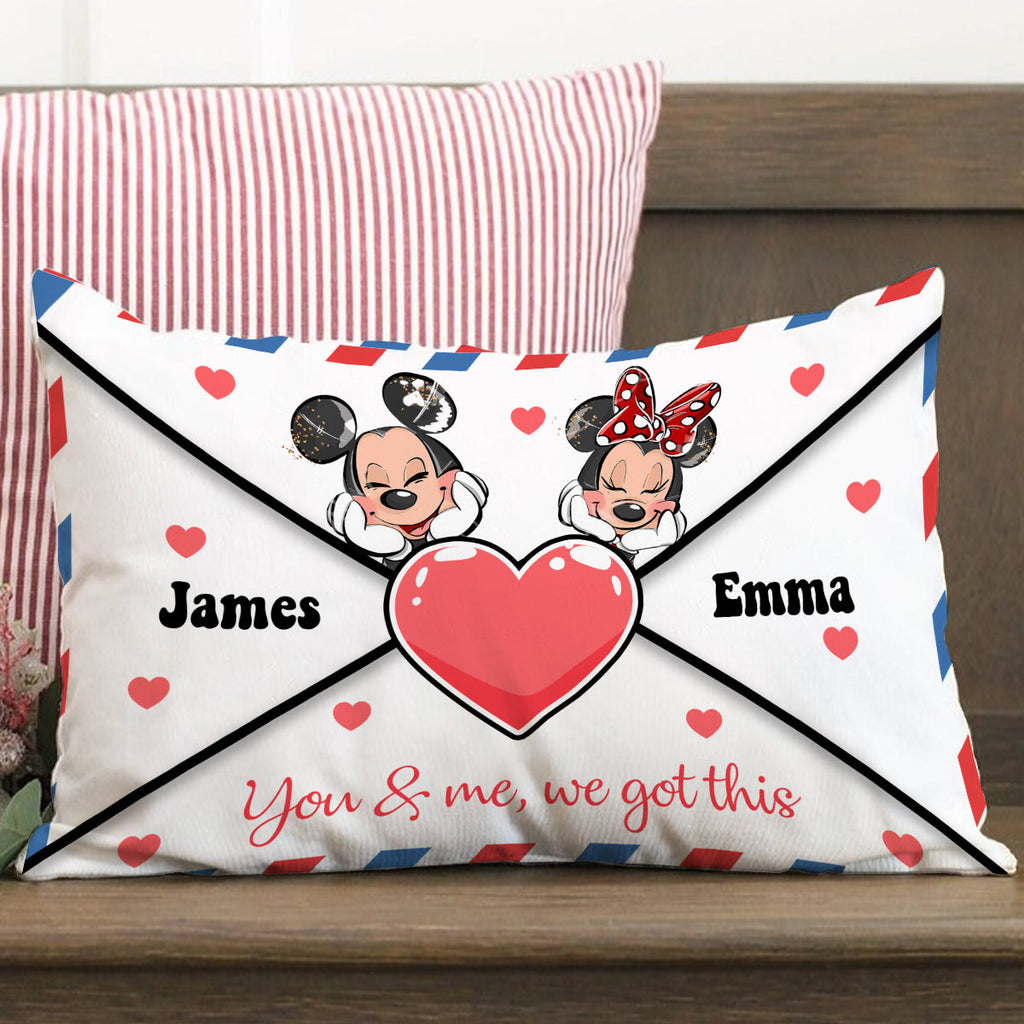 Personalized Love Letter Envelope Rectangular Pillow Cover for Couples Rectangle Pillow Cover GradoCreations