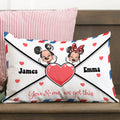 Personalized Love Letter Envelope Rectangular Pillow Cover for Couples Rectangle Pillow Cover GradoCreations