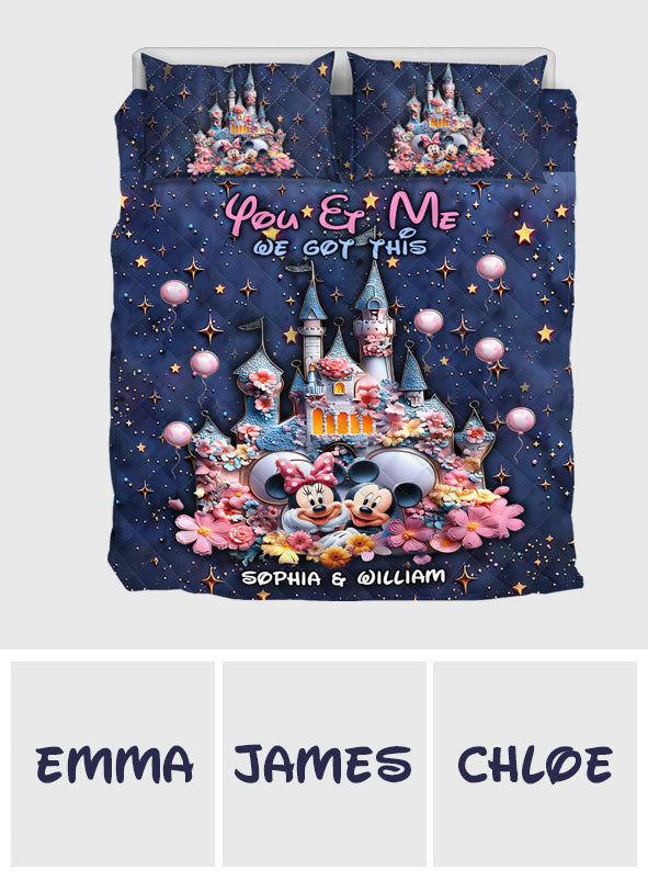 Personalized Kids Mouse Quilt Set with Name Custom Design Bedspread Quilt Set GradoCreations