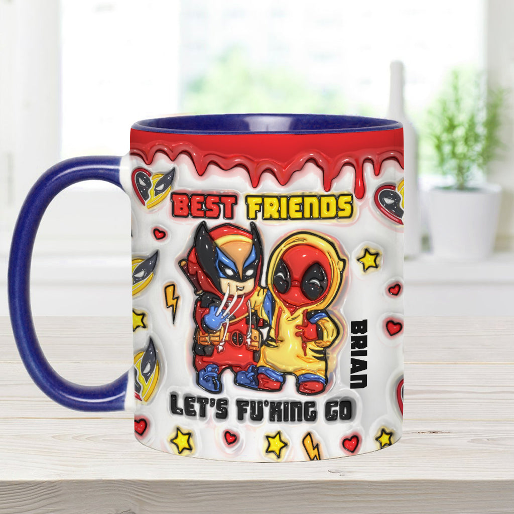 Personalized Accent Mug Best Friends Custom Name Gift Accent Mug GradoCreations