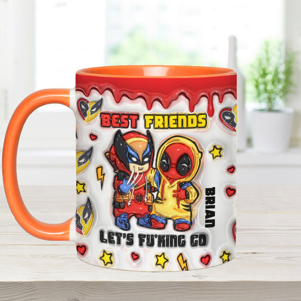 Personalized Accent Mug Best Friends Custom Name Gift Accent Mug GradoCreations