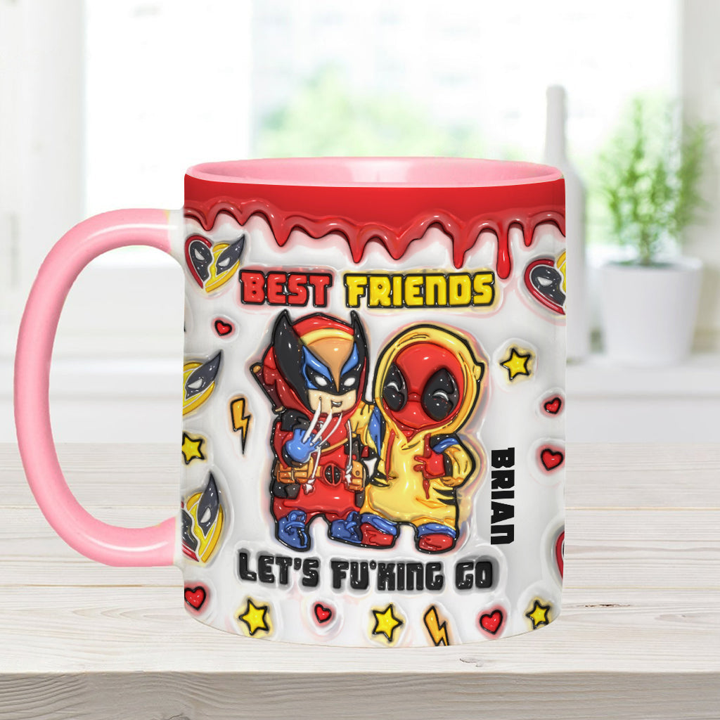 Personalized Accent Mug Best Friends Custom Name Gift Accent Mug GradoCreations