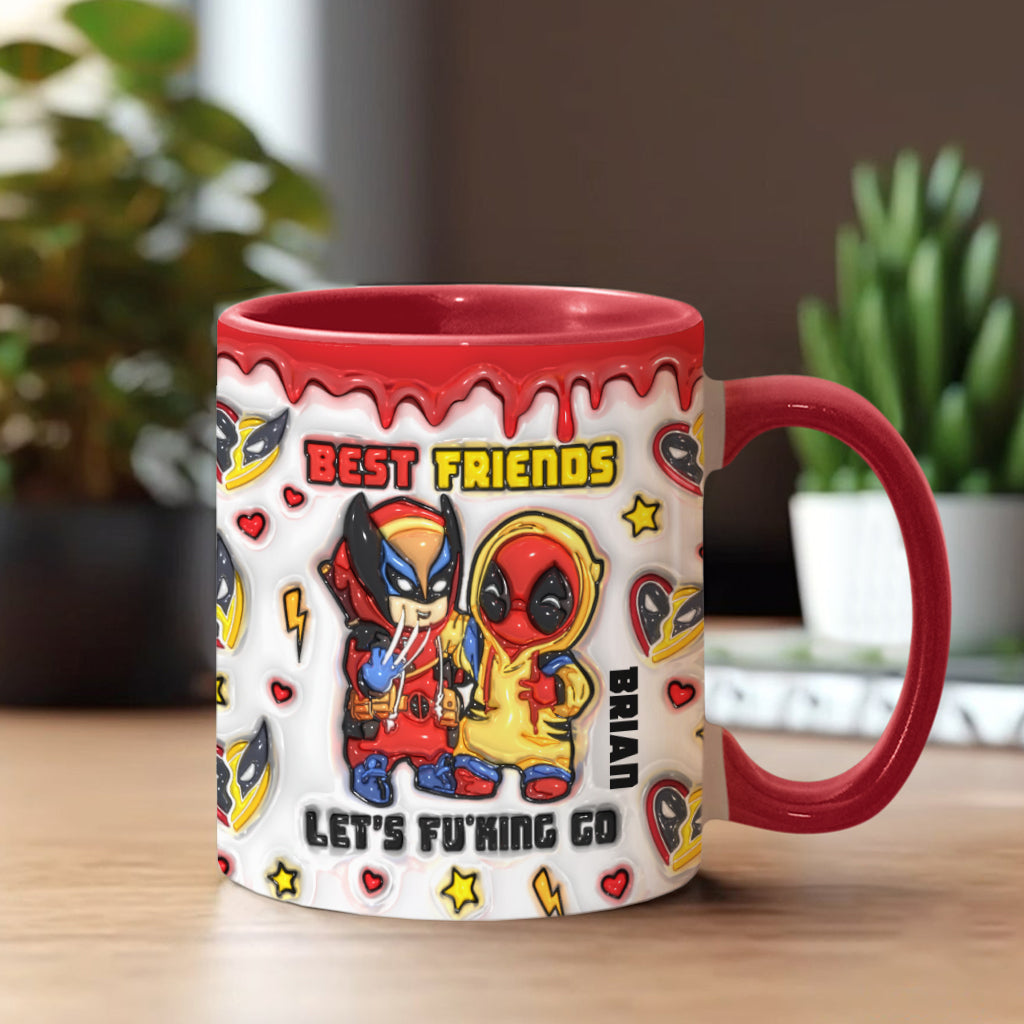 Personalized Accent Mug Best Friends Custom Name Gift Accent Mug GradoCreations