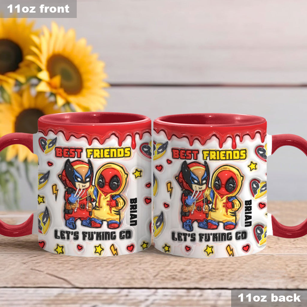 Personalized Accent Mug Best Friends Custom Name Gift Accent Mug GradoCreations
