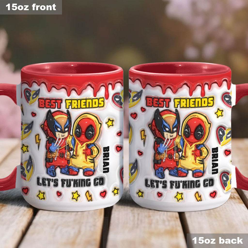 Personalized Accent Mug Best Friends Custom Name Gift Accent Mug GradoCreations