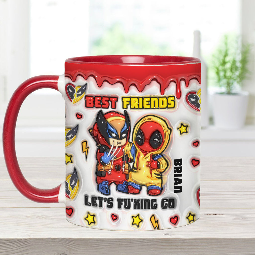 Personalized Accent Mug Best Friends Custom Name Gift Accent Mug GradoCreations