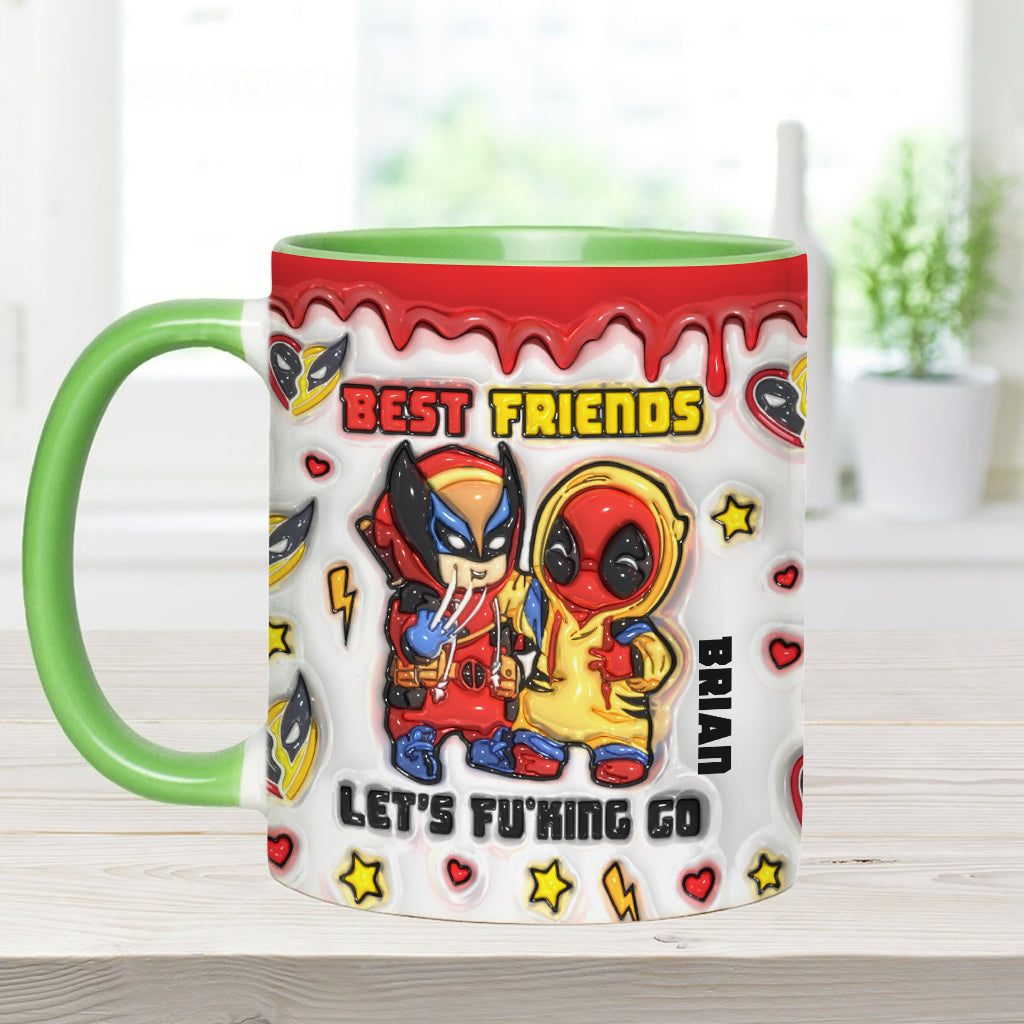 Personalized Accent Mug Best Friends Custom Name Gift Accent Mug GradoCreations