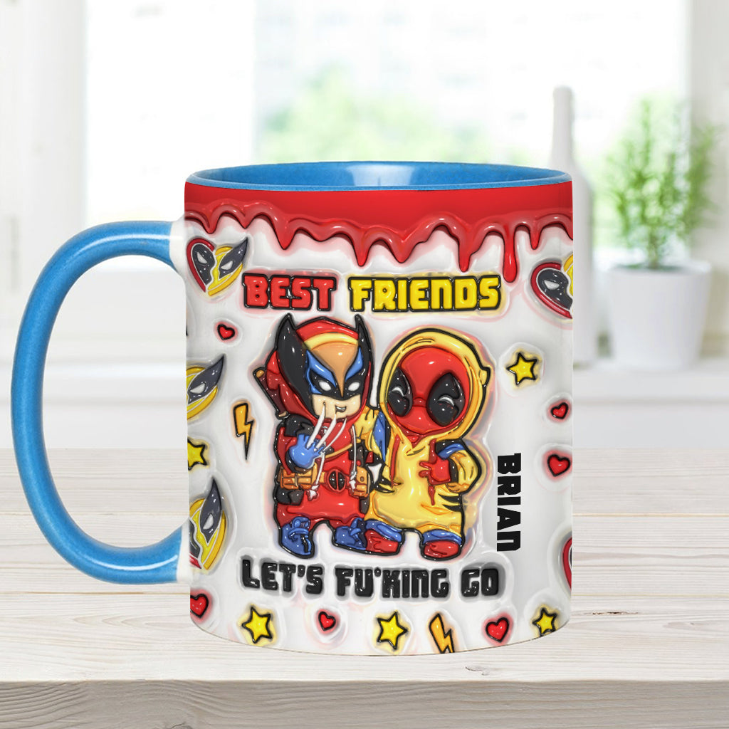 Personalized Accent Mug Best Friends Custom Name Gift Accent Mug GradoCreations