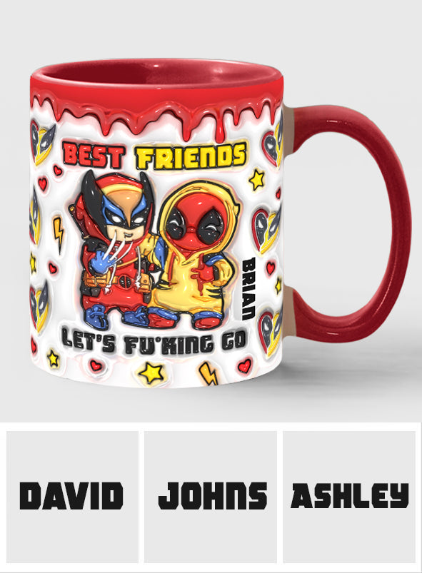 Personalized Accent Mug Best Friends Custom Name Gift Accent Mug GradoCreations