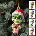 Merry Grinchmas Personalized Custom Shaped Ornament for Christmas Custom Shaped Ornament GradoCreations