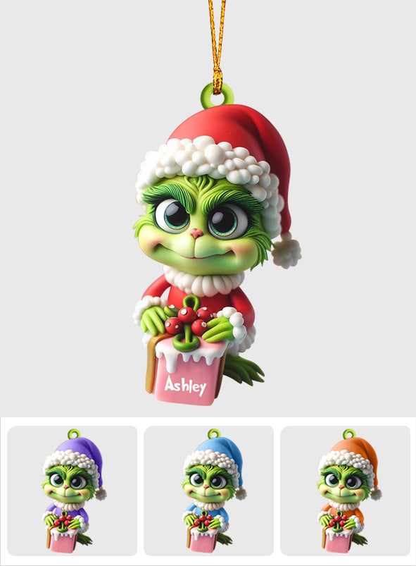Merry Grinchmas Personalized Custom Shaped Ornament for Christmas Custom Shaped Ornament GradoCreations