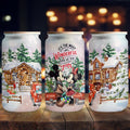 Personalized Christmas Can Glass with Straw and Lid Gift Can Glass GradoCreations