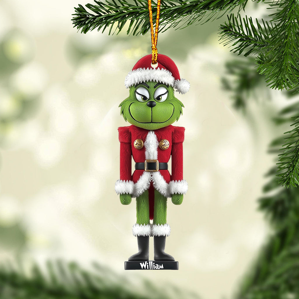 Personalized Grinch Christmas Ornament Custom Name Gift Ornament GradoCreations
