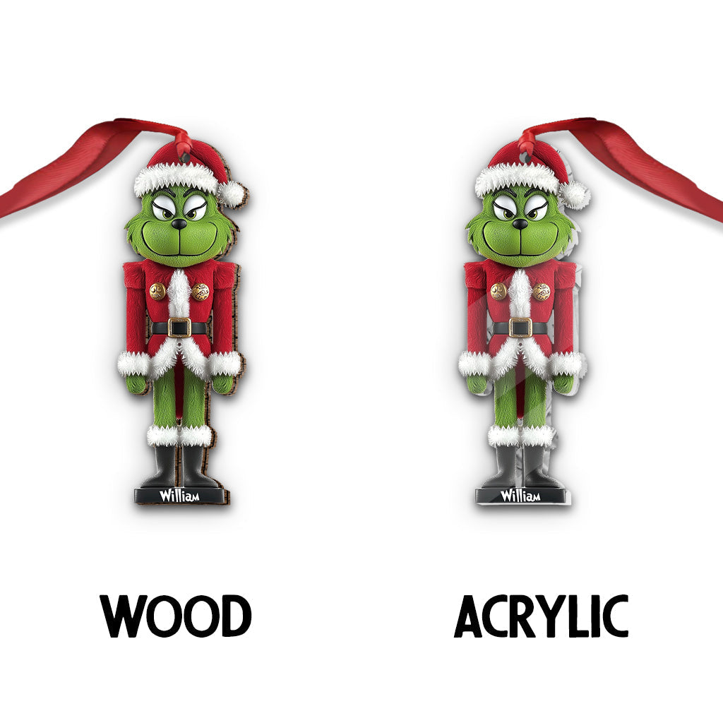 Personalized Grinch Christmas Ornament Custom Name Gift Ornament GradoCreations