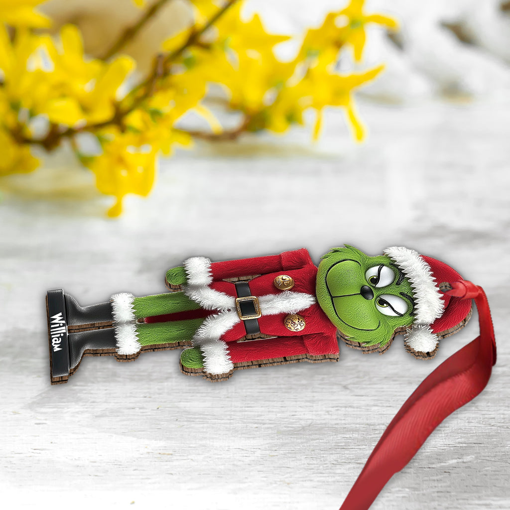 Personalized Grinch Christmas Ornament Custom Name Gift Ornament GradoCreations