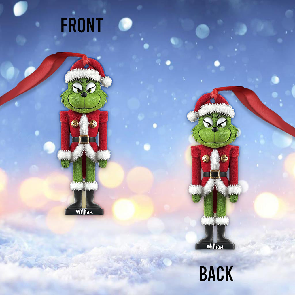 Personalized Grinch Christmas Ornament Custom Name Gift Ornament GradoCreations