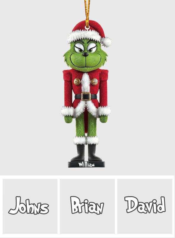 Personalized Grinch Christmas Ornament Custom Name Gift Ornament GradoCreations