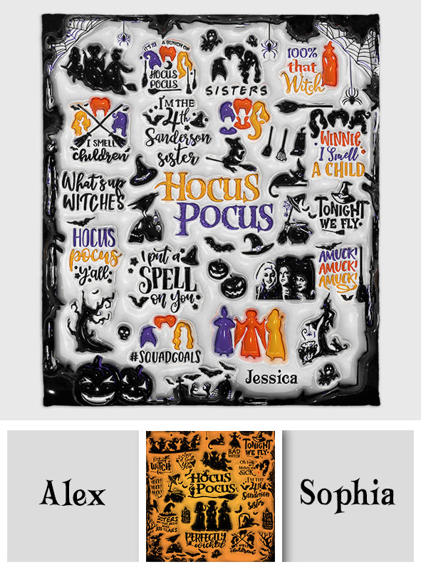 Personalized Hocus Pocus Blanket Custom Name Gift for Witch Lovers Blanket GradoCreations