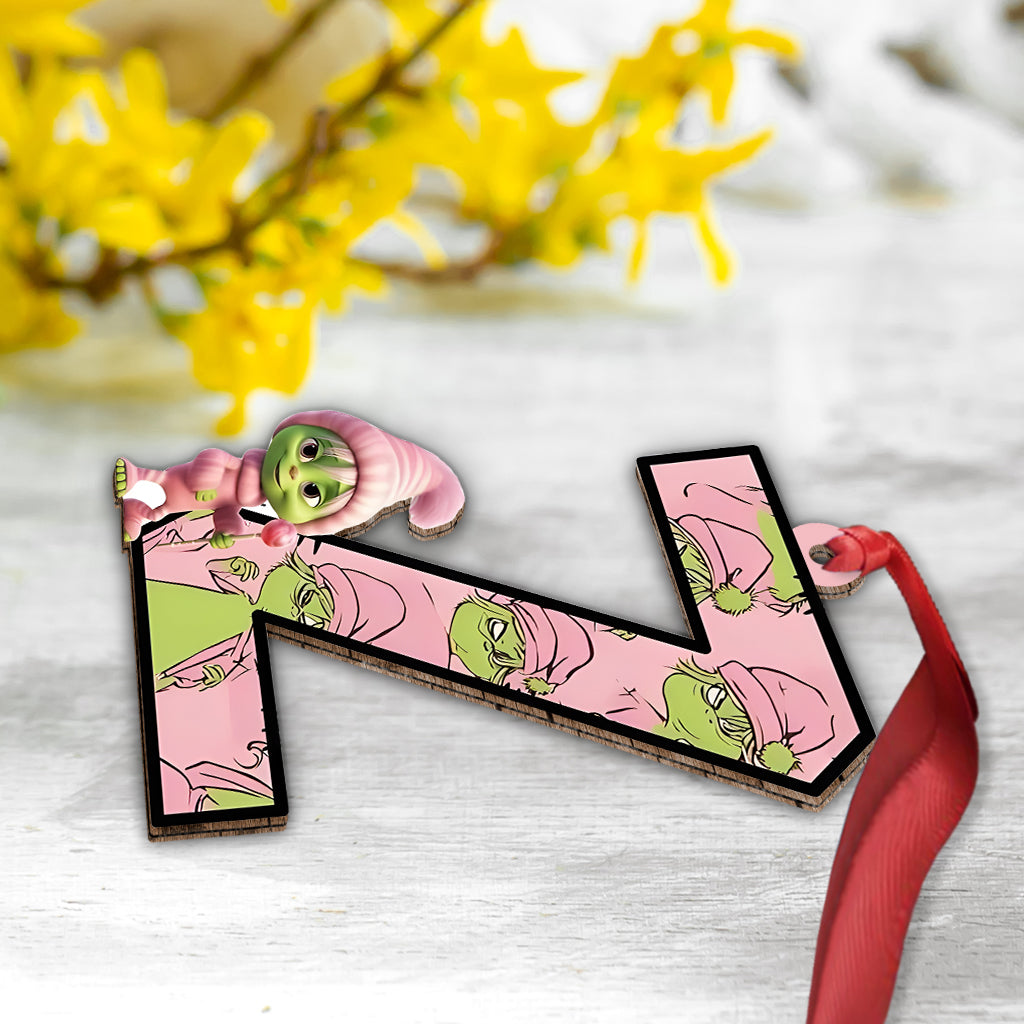 Personalized Grinch Christmas Ornament Customizable Gift Ornament GradoCreations