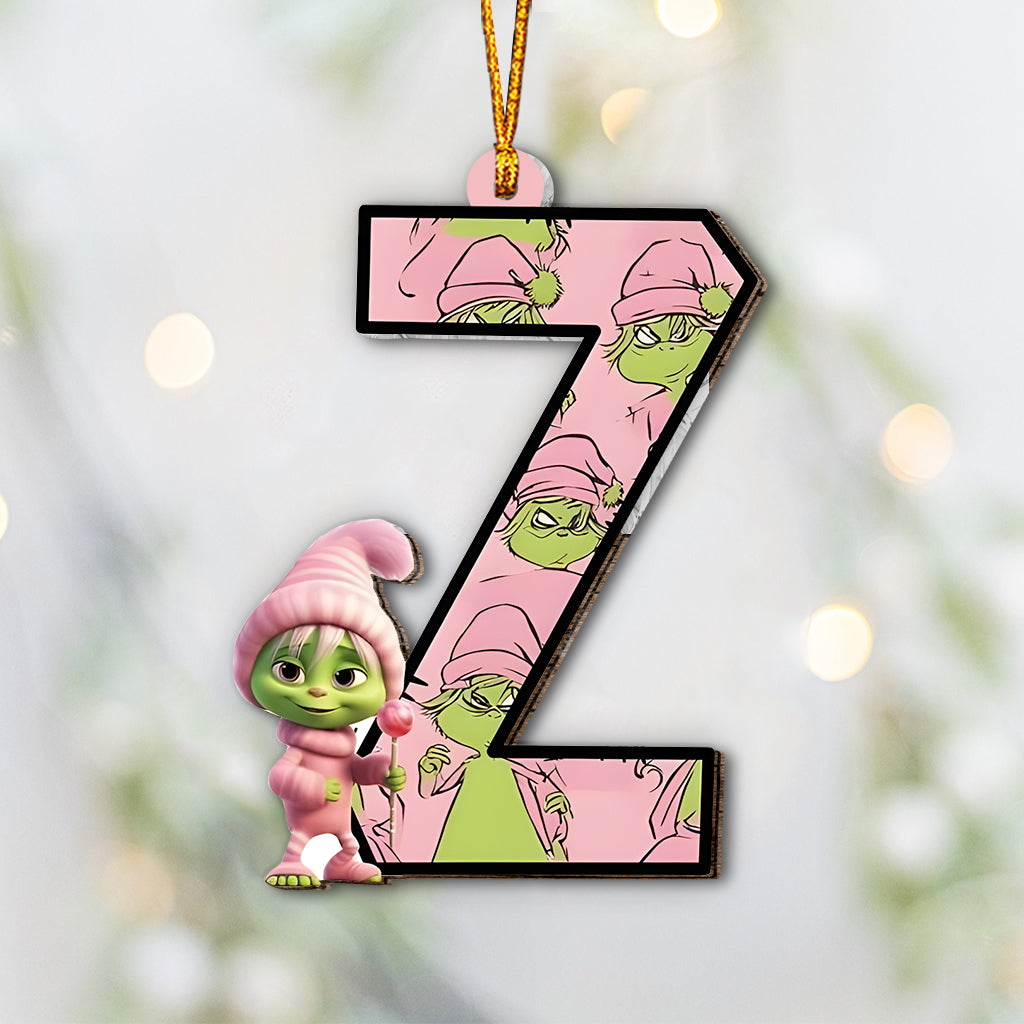 Personalized Grinch Christmas Ornament Customizable Gift Ornament GradoCreations